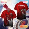 Maxcorners Red And Black Archer Archery Target 3D Hawaiian Shirt