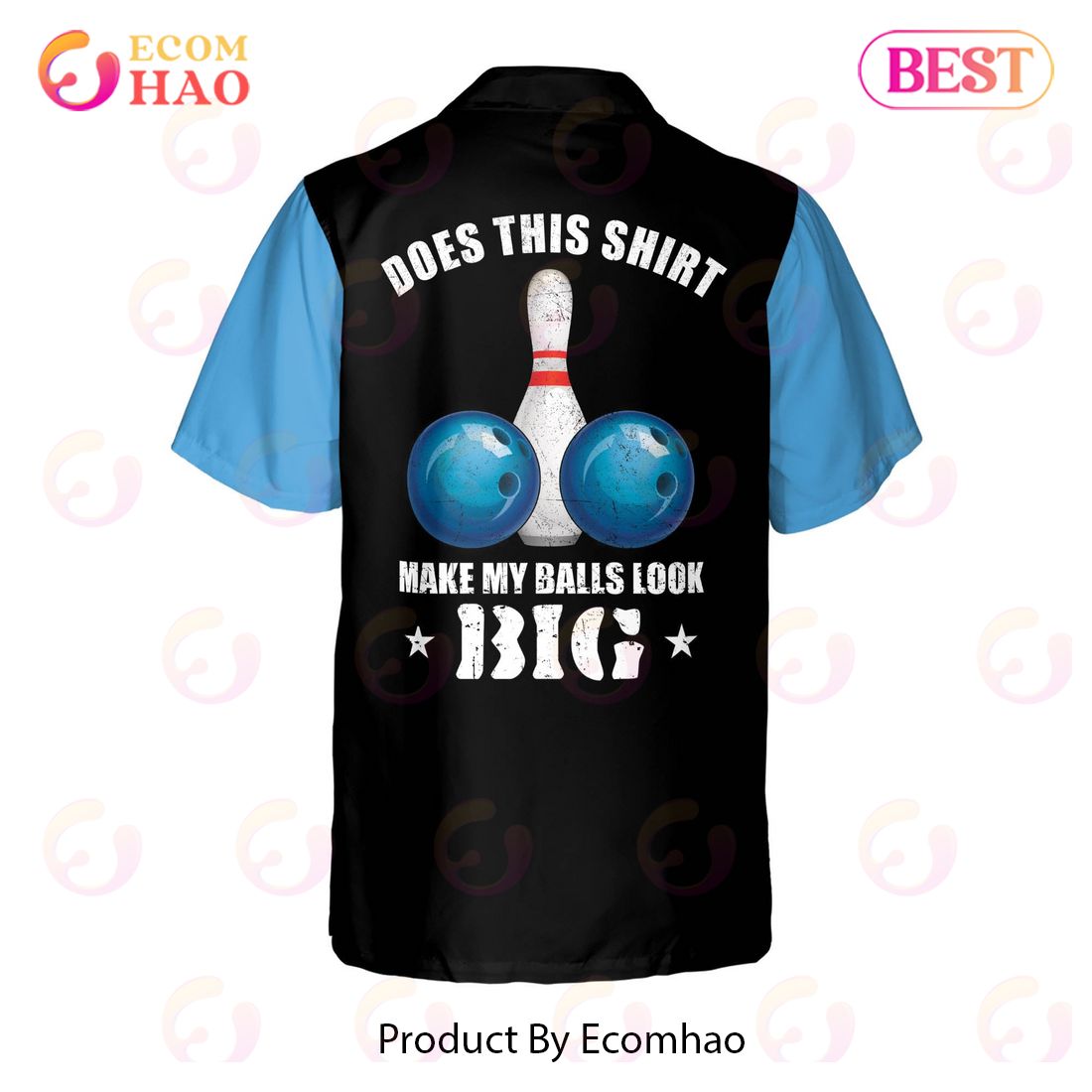 Maxcorners Retro Vintage Bowling Personalized Name Hawaiian Shirt