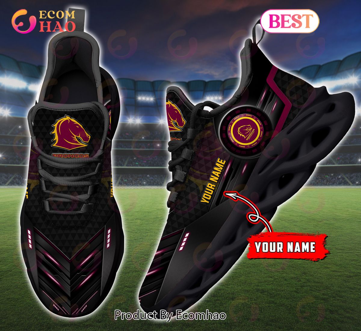 Brisbane Broncos NRL Personalized New Clunky Sneaker