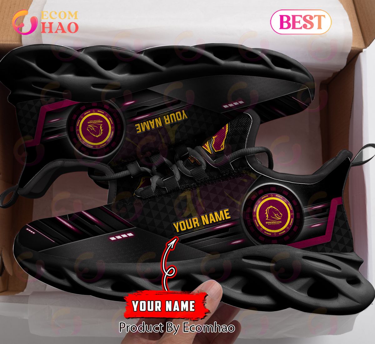 Brisbane Broncos NRL Personalized New Clunky Sneaker