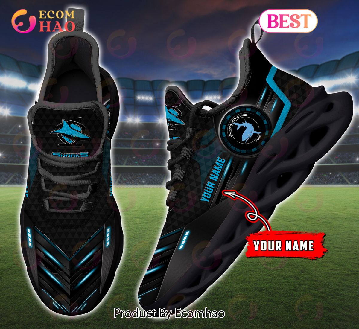 Cronulla-Sutherland Sharks NRL Personalized New Clunky Sneaker