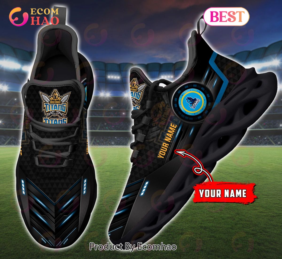 Gold Coast Titans NRL Personalized New Clunky Sneaker