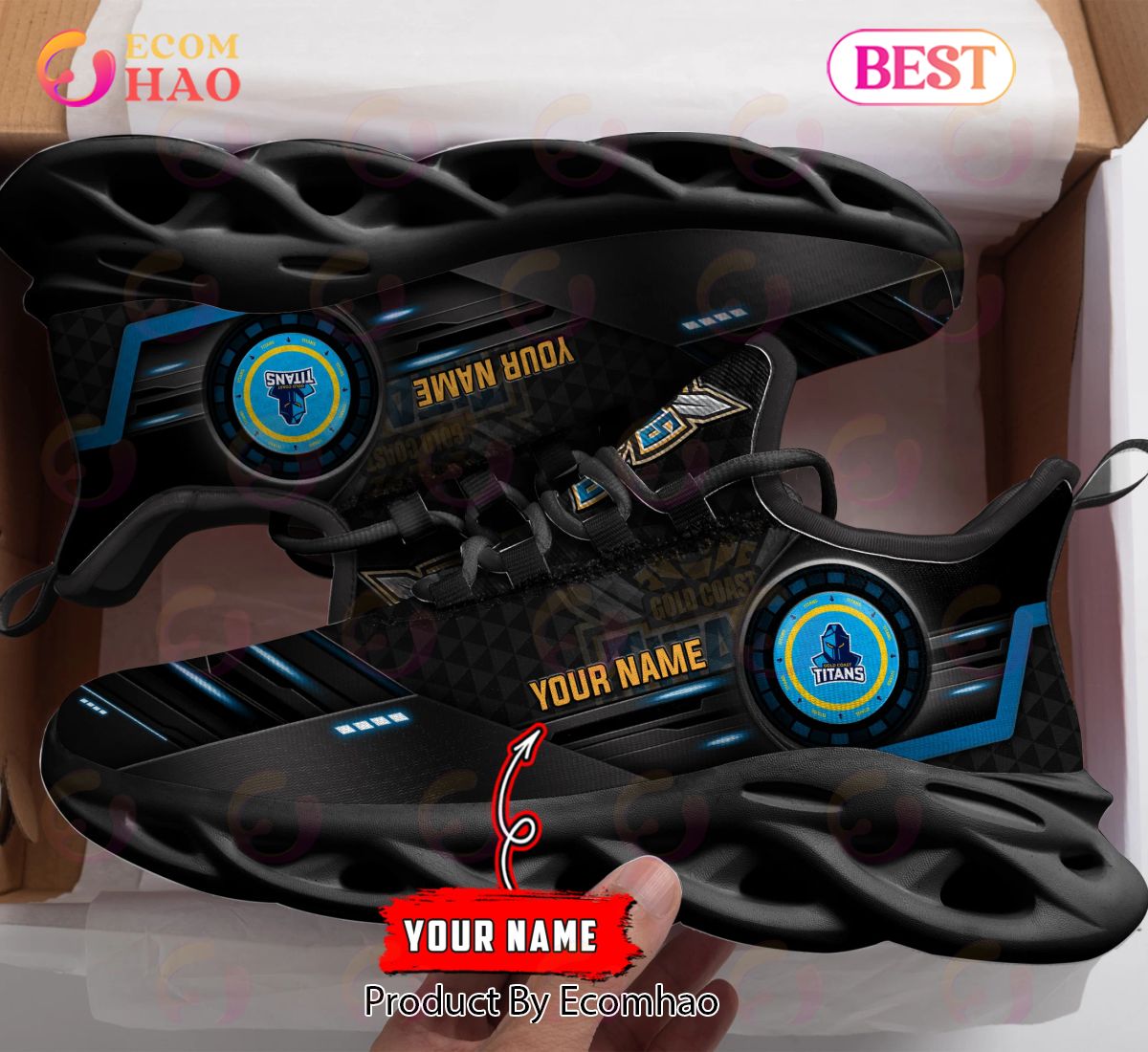 Gold Coast Titans NRL Personalized New Clunky Sneaker