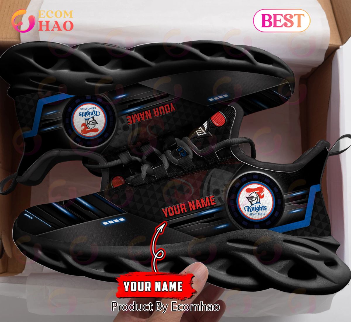 Newcastle Knights NRL Personalized New Clunky Sneaker