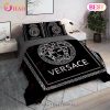 Versace Black Luxury Brand Bedding Sets Bedspread Duvet Cover Set Bedroom Decor Thanksgiving Decorations For Home Best Luxury Bed Sets