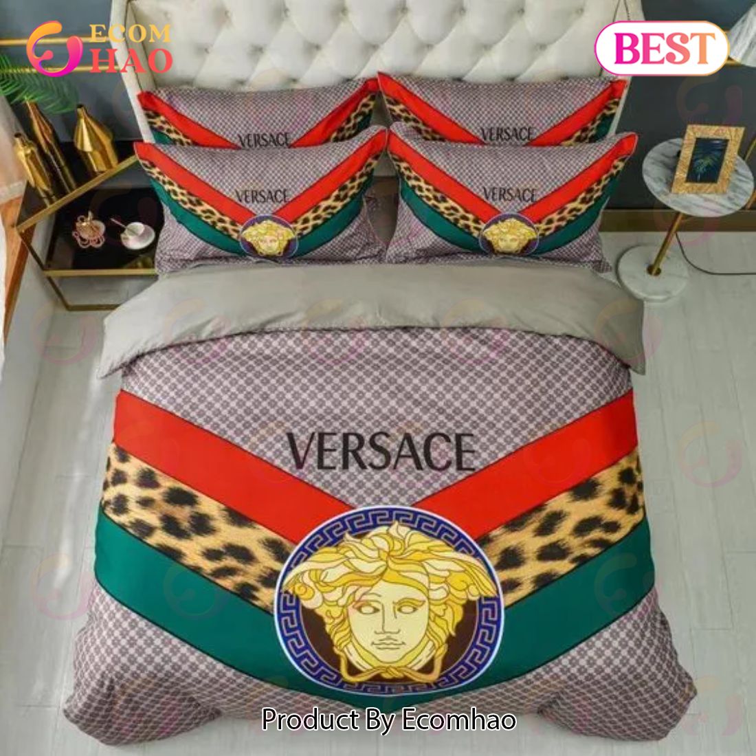 Versace Navy Blue Luxury Brand Bedding Sets Bedspread Duvet Cover Set Bedroom Decor Thanksgiving Decorations For Home Best Luxury Bed Sets