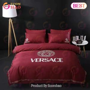 Versace Red Luxury Brand Bedding Sets Bedspread Duvet Cover Set Bedroom Decor Thanksgiving Decorations For Home Best Luxury Bed Sets