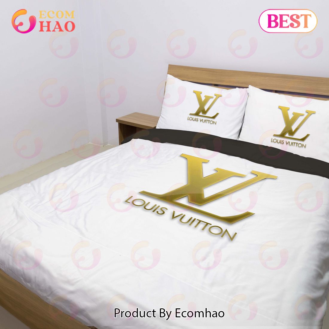 Bed linen coarse calico gold Louis Vuitton code: G0088 double