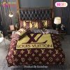 Louis Vuitton Bedding Set Luxury Bedsheets With Golden Logo Louis Vuitton Bed Sets