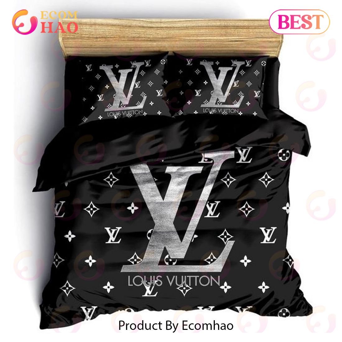 SALE] Louis Vuitton Supreme Rabbit Black Luxury Brand Bedding Set Duvet  Cover Home Decor Special Gift