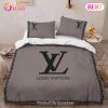 Louis Vuitton Brown Luxury Brand Bedding Set For Bedroom Luxury Bedspread Duvet Cover Set With Pillowcases Home Decoration