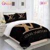 Louis Vuitton Fashion Logo Limited Luxury Brand Bedding Sets Bedroom Decor Thanksgiving Decorations For Home 09 Black Best Luxury Bed Sets