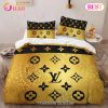 Louis Vuitton Fashion Logo Premium Luxury Brand High-End Bedding Sets Lv Bedroom Decor Thanksgiving Decorations For Home Best Luxury Bed Sets