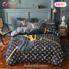 Louis Vuitton Hot Logo Brand Bedding Sets Bedspread Duvet Cover Set Bedroom Decor Thanksgiving Decorations For Home