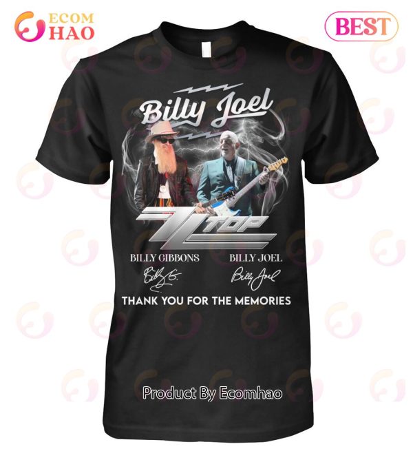 Billy Joel ZzTop Billy Gibbons And Billy Joel Thank You For The Memories T-Shirt