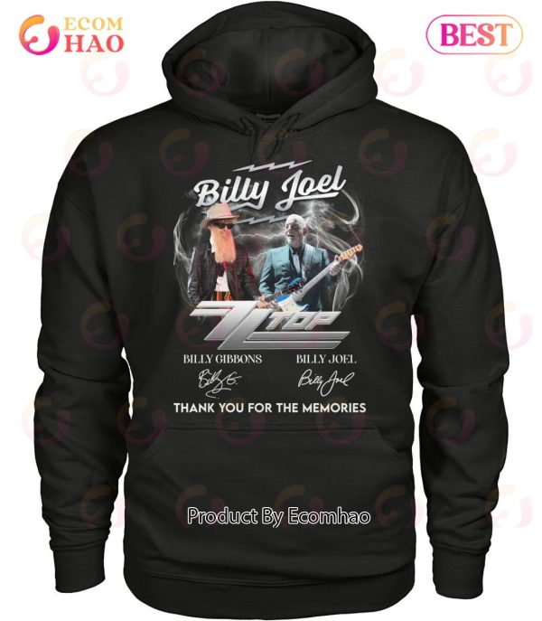 Billy Joel ZzTop Billy Gibbons And Billy Joel Thank You For The Memories T-Shirt