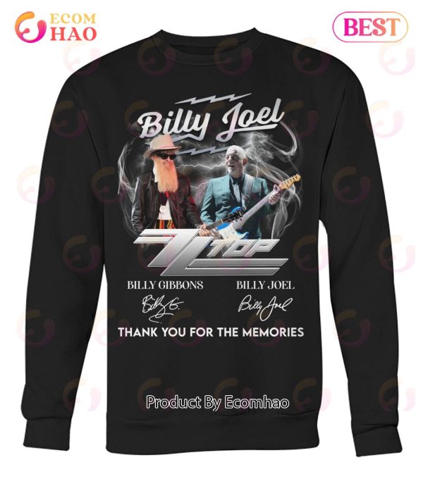 Billy Joel ZzTop Billy Gibbons And Billy Joel Thank You For The Memories T-Shirt