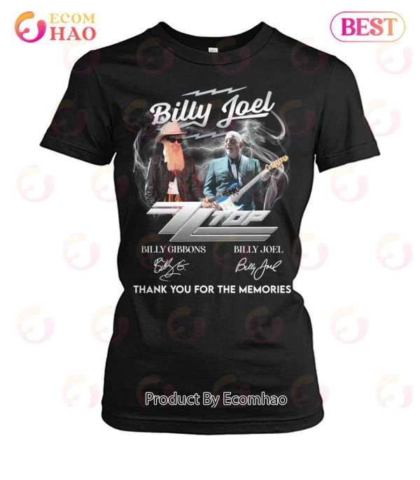Billy Joel ZzTop Billy Gibbons And Billy Joel Thank You For The Memories T-Shirt
