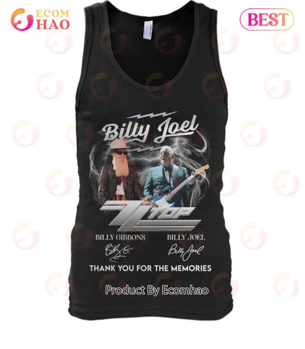Billy Joel ZzTop Billy Gibbons And Billy Joel Thank You For The Memories T-Shirt