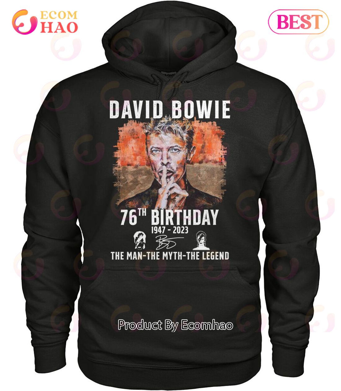 David Bowie 76th Birthday 1947 – 2023 The Man The Myth The Legend T-Shirt