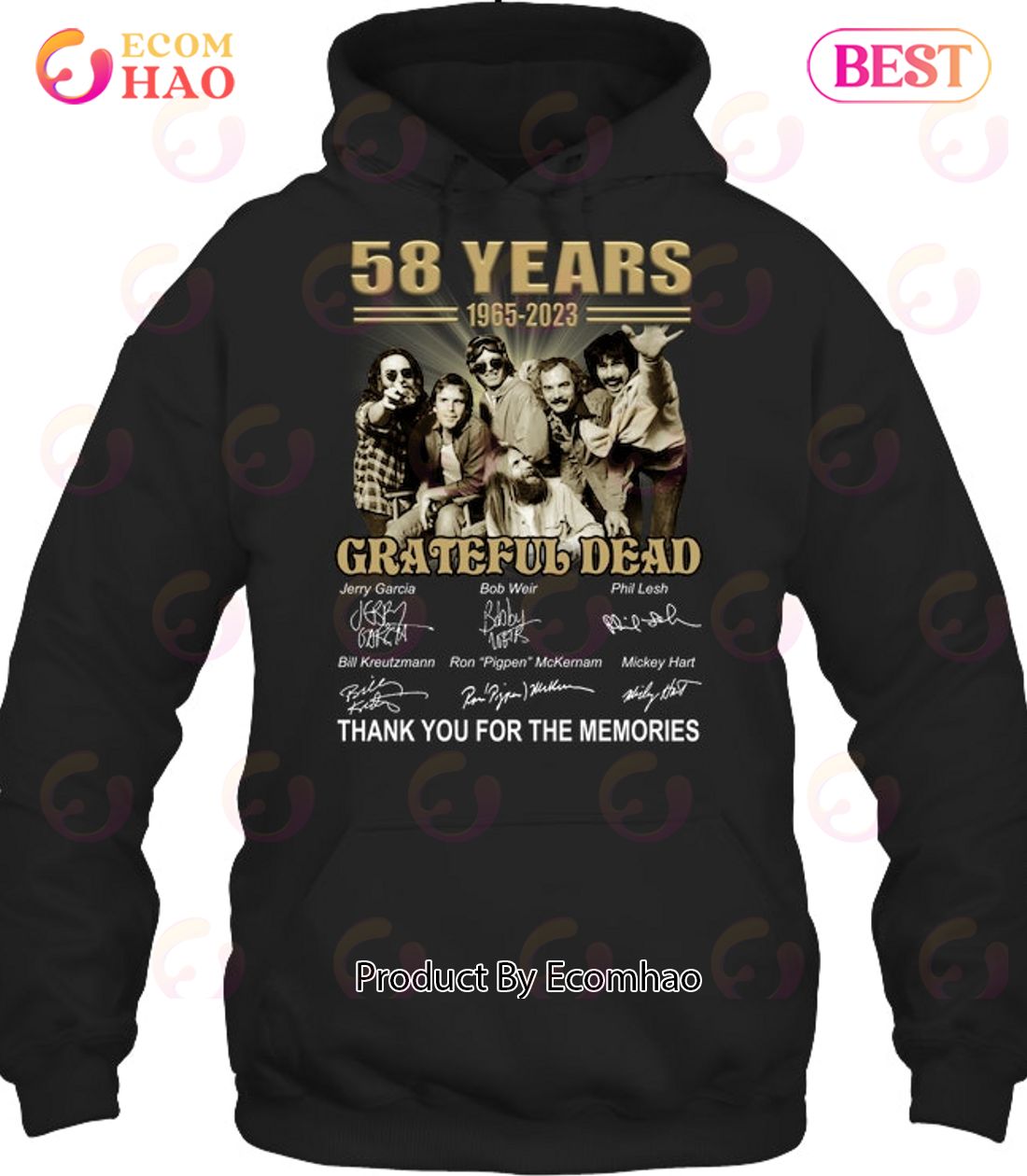 58 Years 1965 – 2023 Grateful Dead Thank You For The Memories T-Shirt