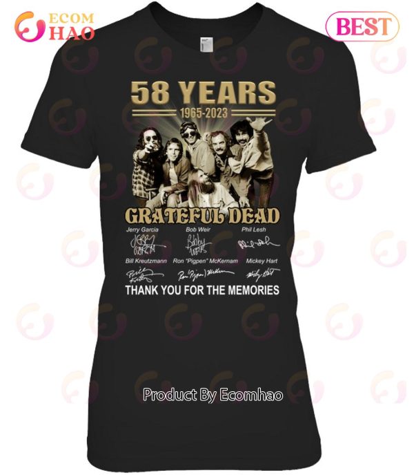 58 Years 1965 – 2023 Grateful Dead Thank You For The Memories T-Shirt