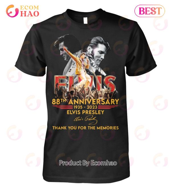 88th Anniversary Elvis Presley Thank You For The Memories T-Shirt