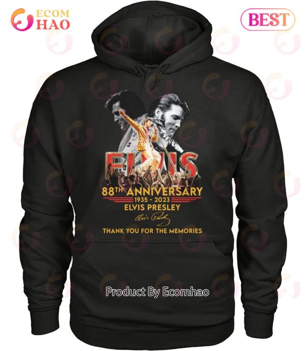 88th Anniversary Elvis Presley Thank You For The Memories T-Shirt