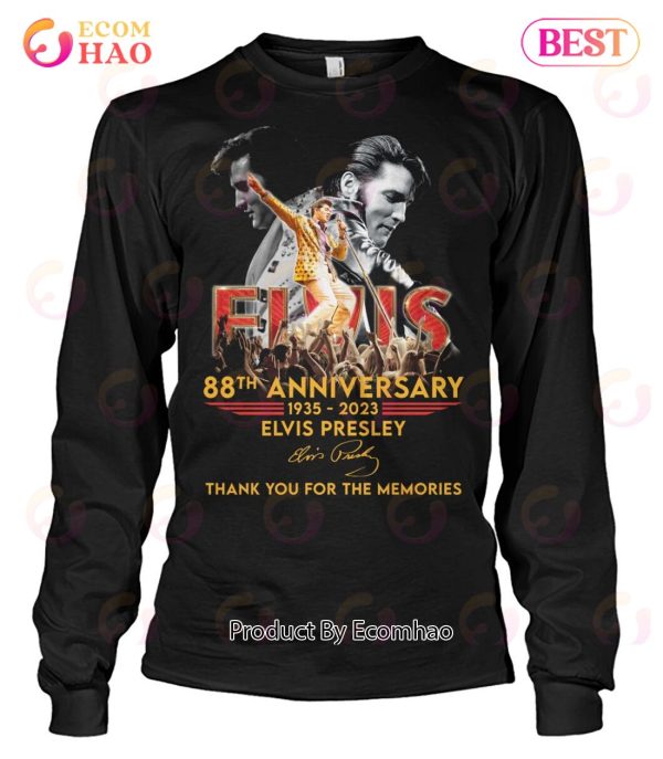 88th Anniversary Elvis Presley Thank You For The Memories T-Shirt
