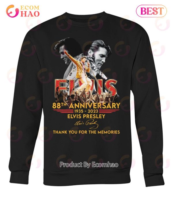 88th Anniversary Elvis Presley Thank You For The Memories T-Shirt