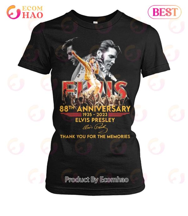 88th Anniversary Elvis Presley Thank You For The Memories T-Shirt