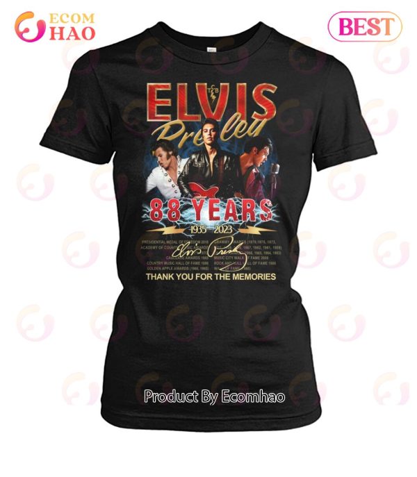 Elvis Presley 88 Years 1935 – 2023 Thank You For The Memories T-Shirt