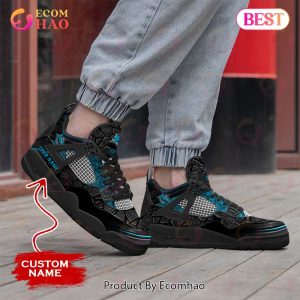 NRL Cronulla-Sutherland Sharks Air Jordan 4 Sneaker Custom Name