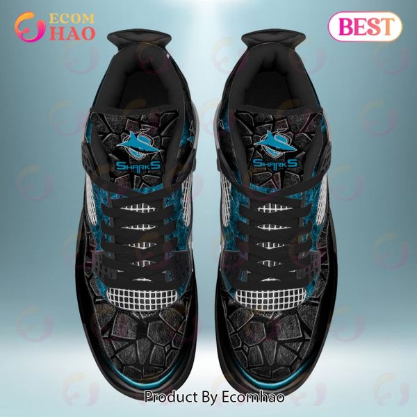 NRL Cronulla-Sutherland Sharks Air Jordan 4 Sneaker Custom Name