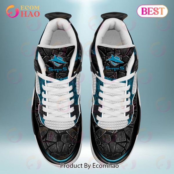 NRL Cronulla-Sutherland Sharks Air Jordan 4 Sneaker Custom Name