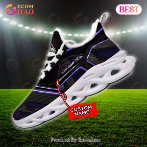 NEW NFL Baltimore Ravens Custom Name Max Soul Sneaker