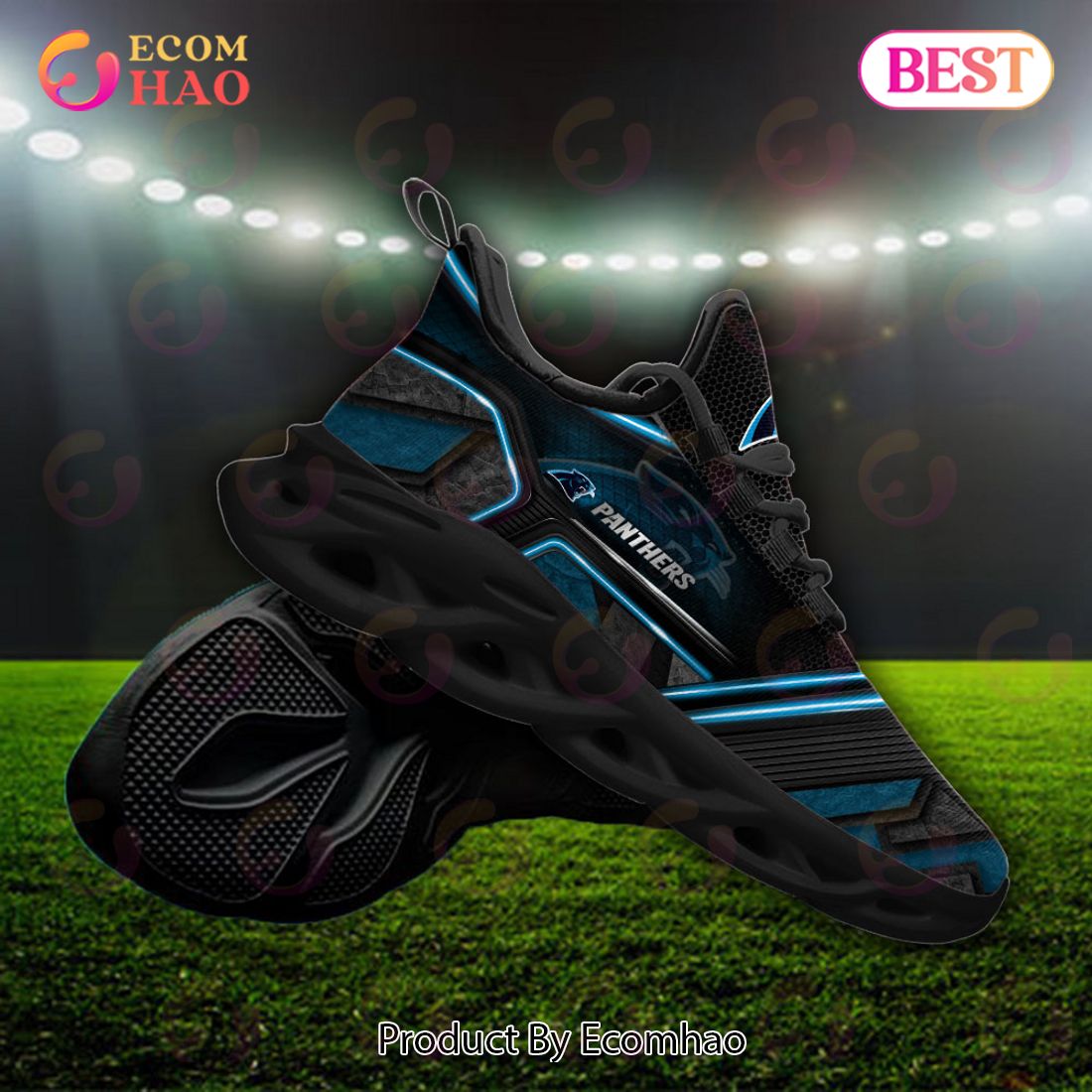 NEW NFL Carolina Panthers Custom Name Max Soul Sneaker