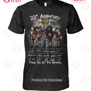 22nd Anniversary 2001 – 2023 Harry Potter Member Signature Thank You For The Memories T-Shirt