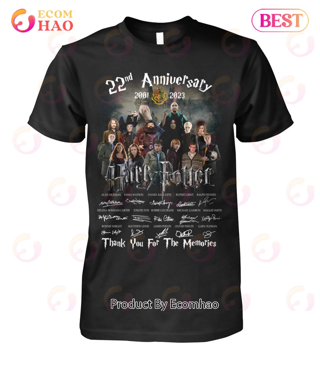 22nd Anniversary 2001 – 2023 Harry Potter Member Signature Thank You For The Memories T-Shirt