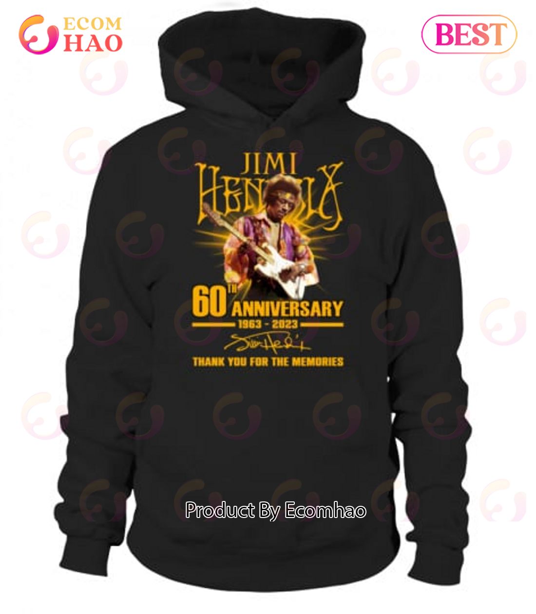 Jimi Hendrix 60th Anniversary 1963 – 2023 Thank You For The Memories T-Shirt