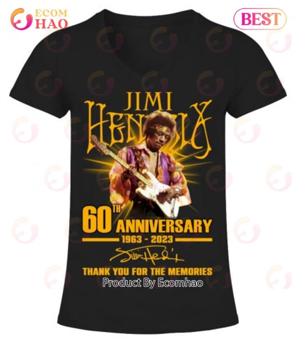 Jimi Hendrix 60th Anniversary 1963 – 2023 Thank You For The Memories T-Shirt