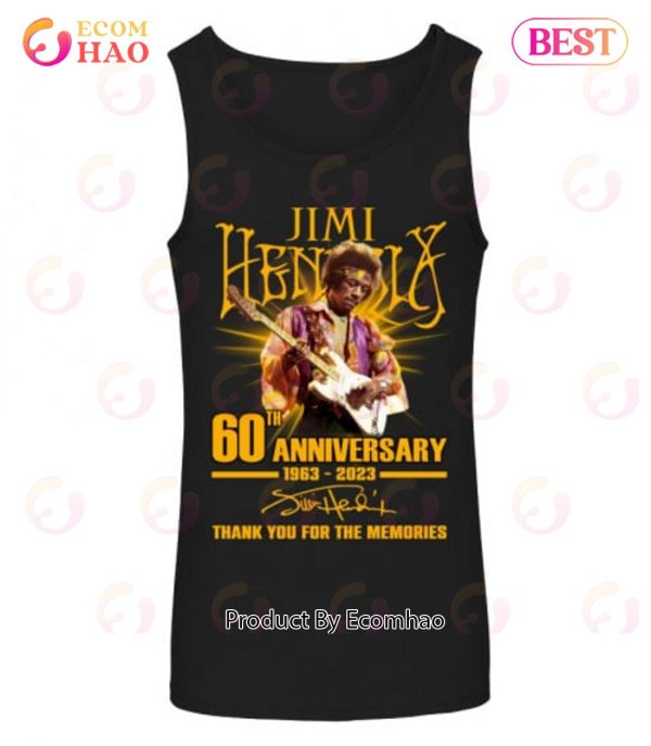 Jimi Hendrix 60th Anniversary 1963 – 2023 Thank You For The Memories T-Shirt