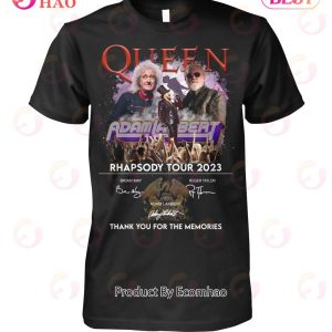 Queen And Adam Lambert Rhapsody Tour 2023 Thank You For The Memories T-Shirt