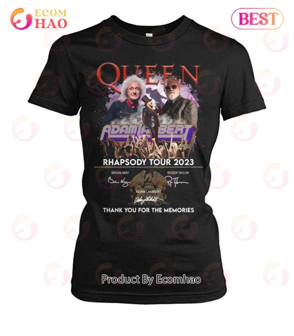 Queen And Adam Lambert Rhapsody Tour 2023 Thank You For The Memories T-Shirt