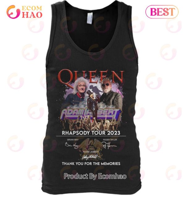 Queen And Adam Lambert Rhapsody Tour 2023 Thank You For The Memories T-Shirt