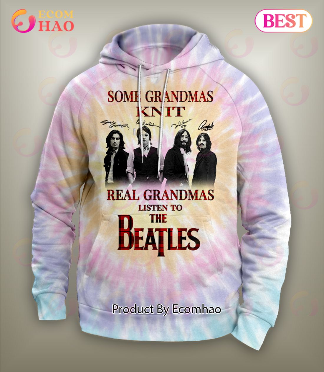 Some Grandmas Knit Real Grandmas Listen To The Beatles T-Shirt Luxury Items