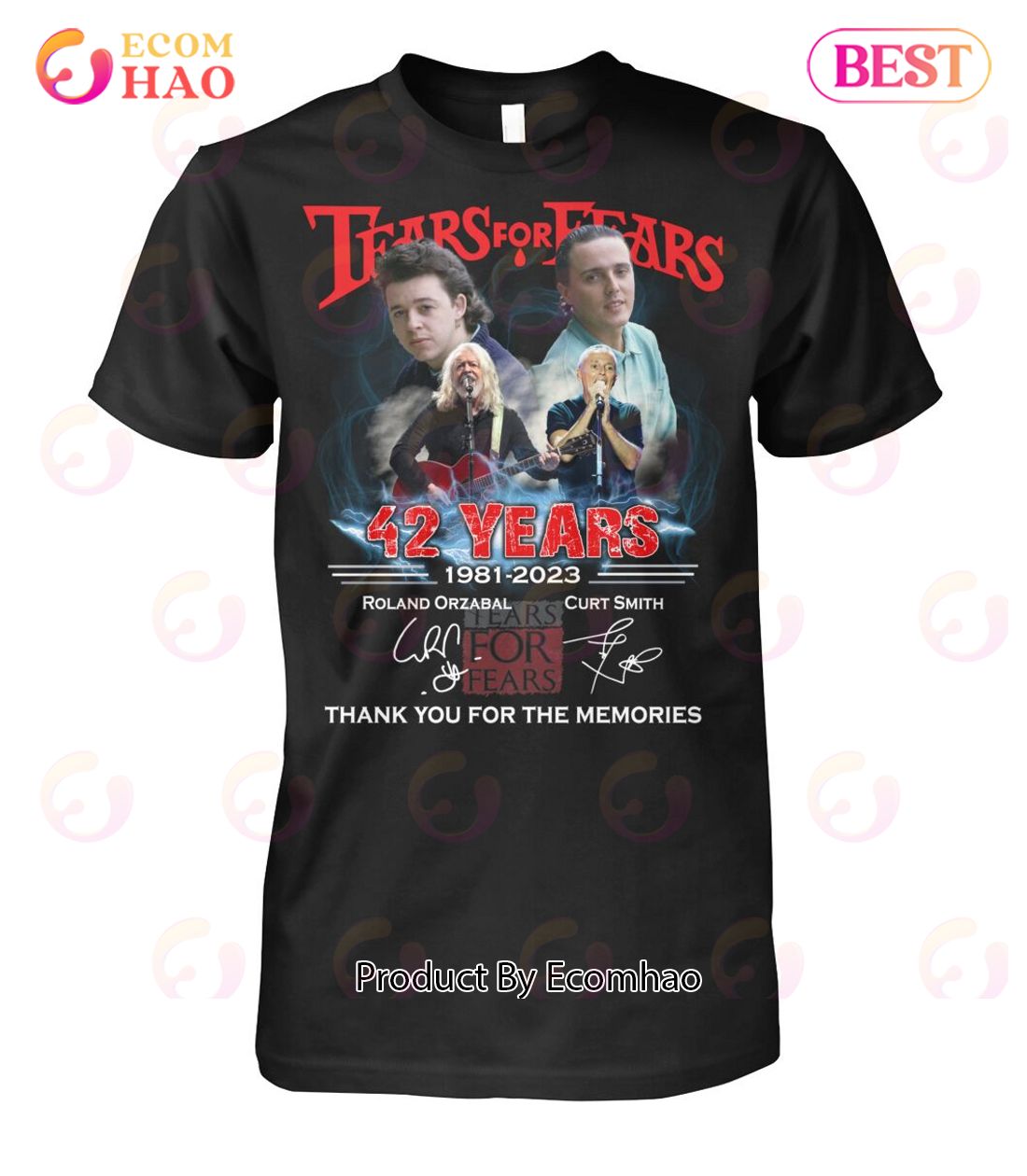 Tears For Fears 42 Years 1981 – 2023 Thank You For The Memories T-Shirt