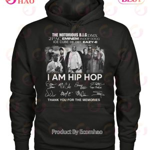 The Notorious B.I.G DMX 2PAC Eminem Snoop Dog Ice Cube Dr. Dre Eazy-e I Am Hip Hop Thank You For The Memories T-Shirt