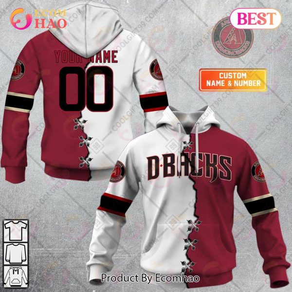 Personalized MLB Arizona Diamondbacks Mix Jersey 3D Hoodie