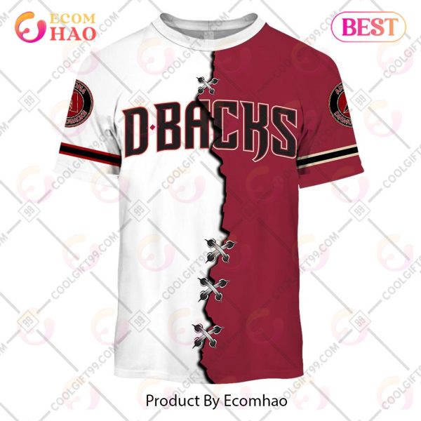 Personalized MLB Arizona Diamondbacks Mix Jersey 3D Hoodie